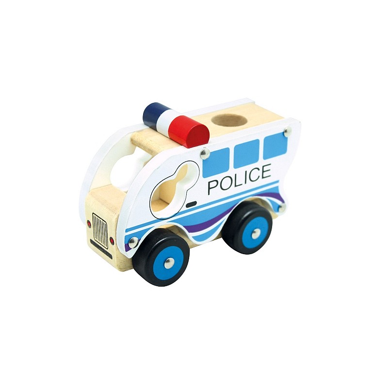 BINO Wooden car POLICE 84082