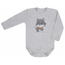 KOALA DOGGY body with long sleeves 80 size AM1-209 grey