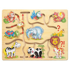 BINO wooden puzzle Labirint Africa 12m+ 88096