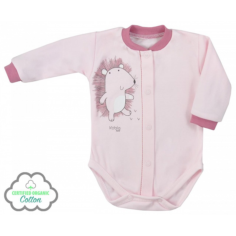 KOALA LESNY PRZYJACIEL body with long sleeve 56 size, 08-677 pink