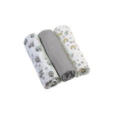 BABYONO muslin swaddle set 3pcs. 348/01