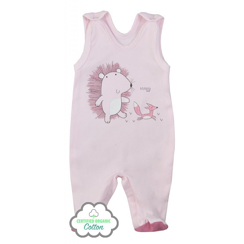 KOALA LESNY PRZYJACIEL sleeveless baby romper with feet 62 size 08-666 pink