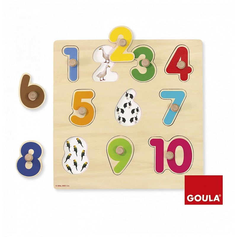 GOULA Numbers puzzle 10pcs. 24m+ 53074