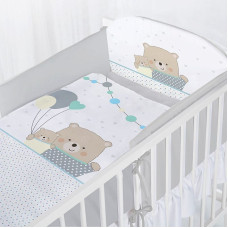 KLUPS 3-piece bedding set Bear with balloons 135h100sm K098