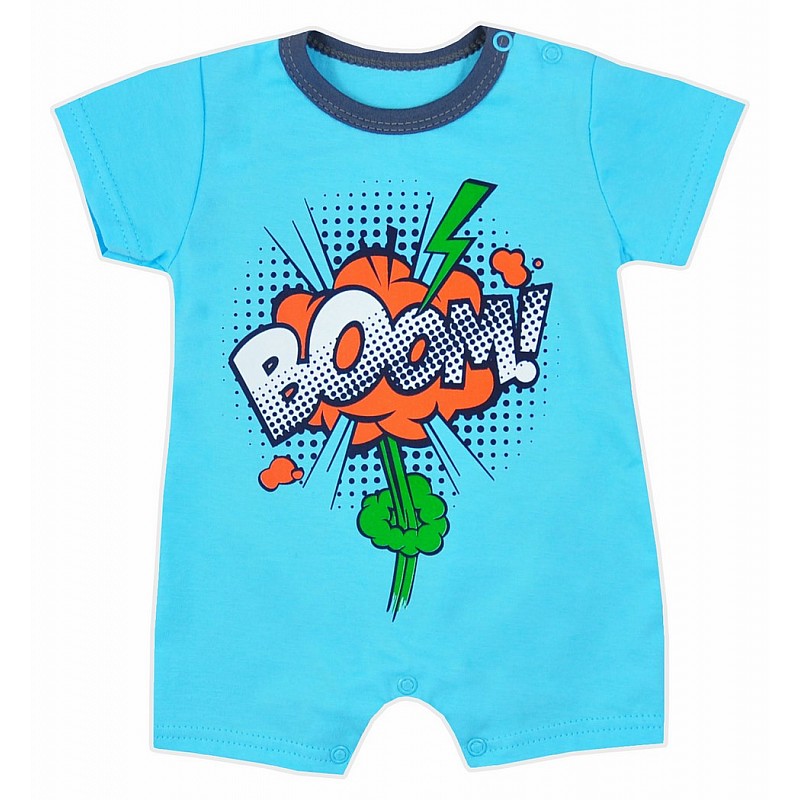 BOBAS BOOM summer romper 68 size, 4015 blue