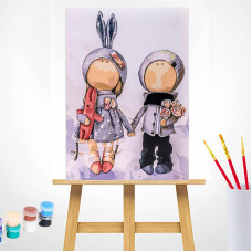 TSVETNOY Painting set by numbers 30x40cm Doll Anna and Mark, ME1105e