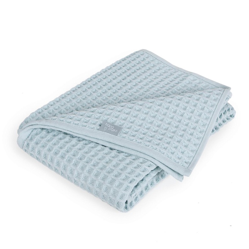 CEBABABY Baby blanket 90x90cm WAFFLE Line Mist Blue W-843-303-160