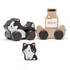 CUBIKA Wooden trains Kitties 18M+ 15450 SALE