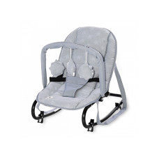 LORELLI ROCK STAR LUXE Baby Rocker 0m+ SILVER BLUE STARS