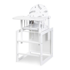 KLUPS LILY feeding chair-transformer, white