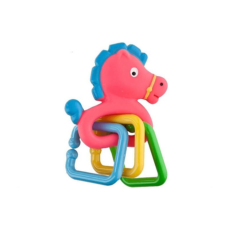 AM Rubber toy with rings Horse, 069a