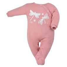 KOALA WAZKA long sleeve romper whith feet 56 size 08-324 dark pink