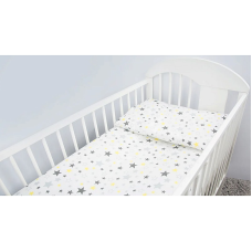 ANKRAS STARS bedding set of 2 pieces 135x100cm grey/yellow