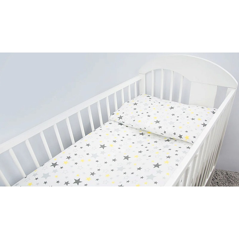 ANKRAS STARS bedding set of 2 pieces 135x100cm grey/yellow