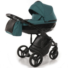 JUNAMA DIAMOND Universal stroller 3in1, 08 turquoise / black