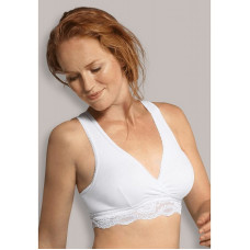 CARRIWELL Organic Crossover Nursing Bra, size XL, white 197518 (2508)