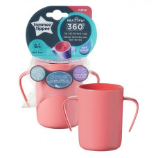 TOMMEE TIPPEE EasiFlow cup 360 ° with handles 200ml 6m + 44720511 red