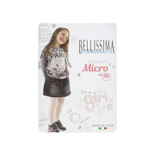 BELLISSIMA Tights for girls MICRO 50 bianco 8 - 140cm SALE