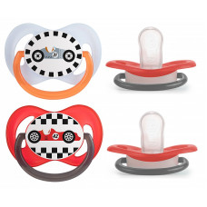 CANPOL BABIES RACING silicone pacifier symmetrical shape 6-18m + 22/572