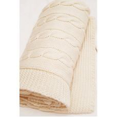 WALLABOO NOA merino wool baby blanket 70x90cm NATURAL