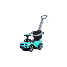 TO-MA Ride-on-car with handle and rubber wheels , 614R TURQUOISE