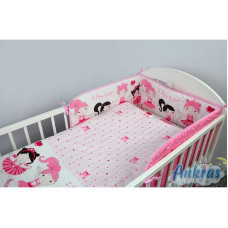 ANKRAS BALLERINA protector for crib rungs 180cm, pink