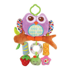 LORELLI Hanging toy with squeaker CAMPANULA - PURPLE OWL, 1019123 0004