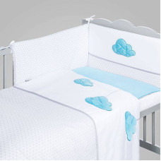 KLUPS Bed linen 3 pieces CLOUDS BLUE 135h100sm H248