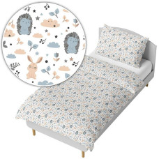 ANKRAS Hedgehog and bunnies Bed linen 2 parts 120x90cm