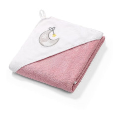 BABYONO Towel hooded 76x76cm 141/10 MOON pink