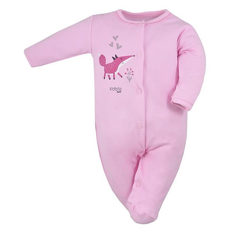 KOALA HAPPY BABY romper with long sleeves size 74 07-493 pink