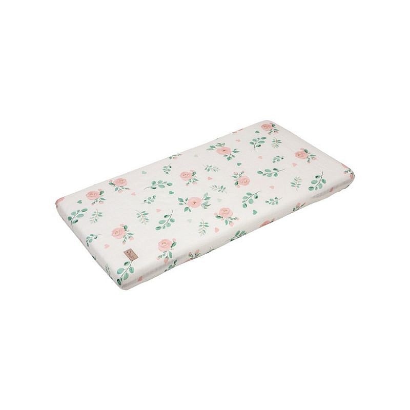 KLUPS Albero Mio Nature & Love muslin sheet for cradle elastic 44x90sm, mini Rose N001