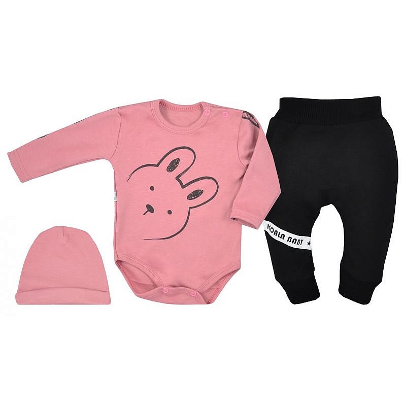 KOALA CARTOON pants with bodykit and cap size 86 07-589 pink