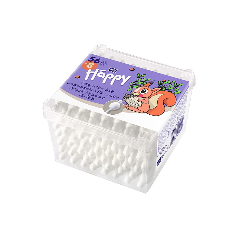 HAPPY Cotton Buds limiter 56 + 8 pieces.