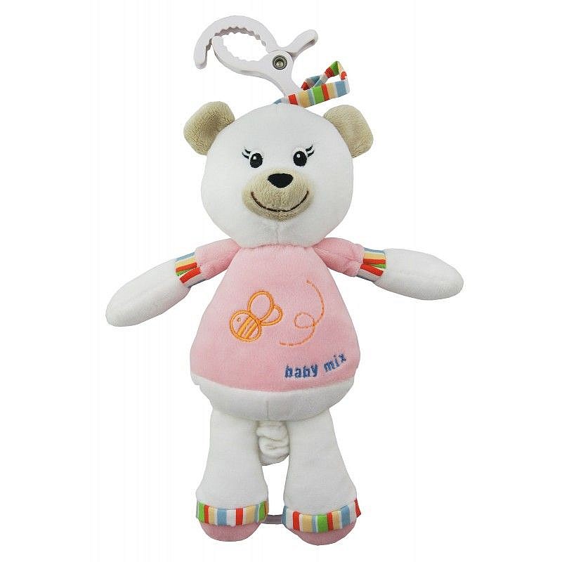 BABY MIX hanging toy PINK BEAR TE-8295L-25P-Y