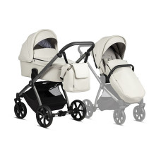 TUTIS MIO Leather universal carriage 2in1, 057 Light Grey