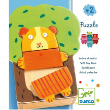 DJECO wooden puzzle with a box - small animals, DJ01681