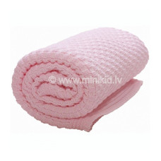 WALLABOO Baby blanket EDEN from organic cotton, 70x90 cm, pink