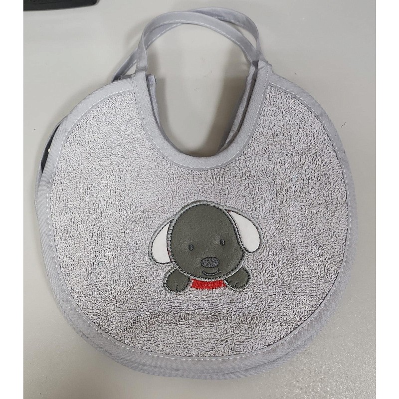 DUET BABY Bib 1 pcs. 043 DOG grey