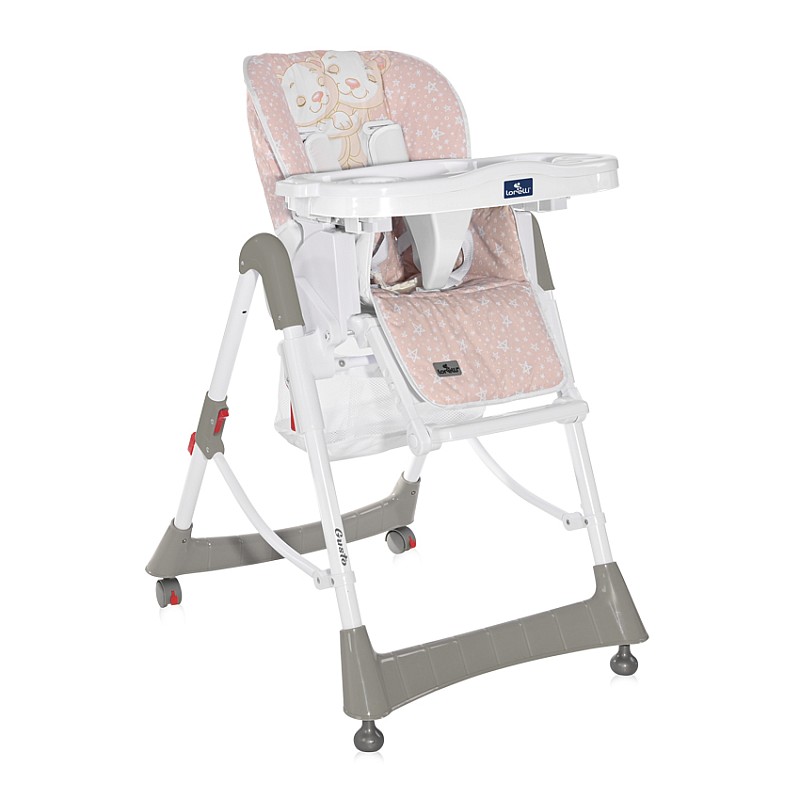 LORELLI GUSTO Highchair 6m+ SATIN PINK HUG