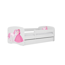 KOCOT KIDS Bed babydreams white princess horse with drawer with mattress 160/80