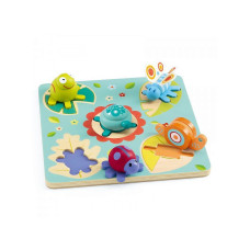 Wooden puzzle - Turtle & friends