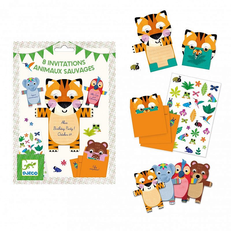 Parties - Invitation cards - Wild animals