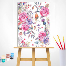 TSVETNOY Painting set by numbers 30x40cm Gentle Flowers, ME1120e