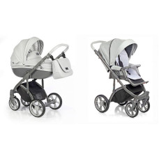 ROAN BASS SOFT Eco-leather universal stroller 2in1, Dove Grey