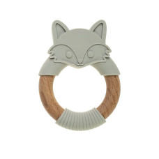 BOCIOLAND silicone/wooden teether WOLF grey BOC0522