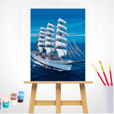 TSVETNOY Painting set by numbers 40x50cm Snow-white Sailboat, MG3240e