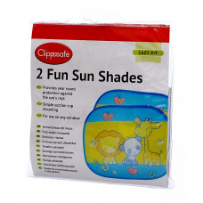 CLIPPASAFE 52/1 Fun Sun Screens (2 Pack) - NEW Safari Cargo cover from the sun 2 pcs, CL521