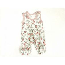 ZUZIA jumpsuit size 80, JEŽ 818/80 White/pink flowers