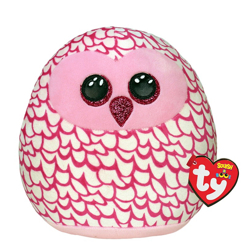 TY Squish a Boos Soft Toy - pillow Owl Pinky, TY39204